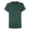 تی شرت زنانه با چاپ مخمل سبز ملانژ سوپردرای