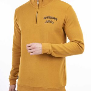 پلیور نیم زیپ مردانه خردلی Superdry-M12A30402C