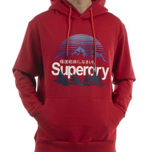 هودی چاپدار مردانه قرمز superdryM12A41602C